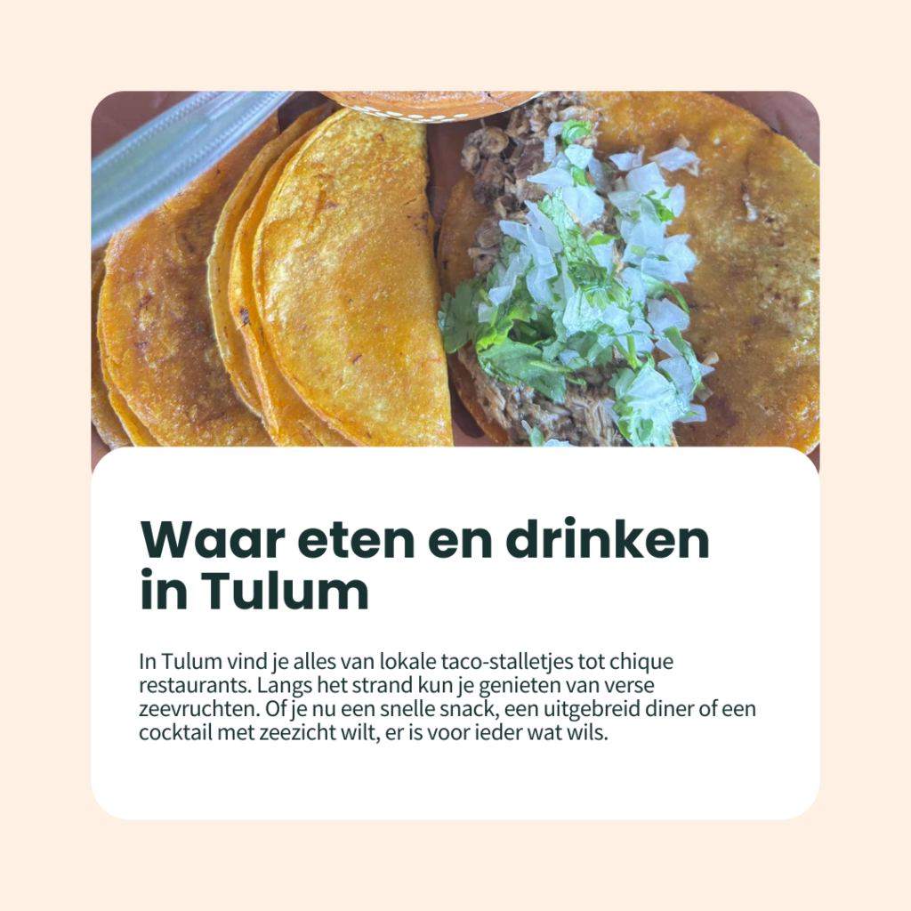 waar eten en drinken in tulum